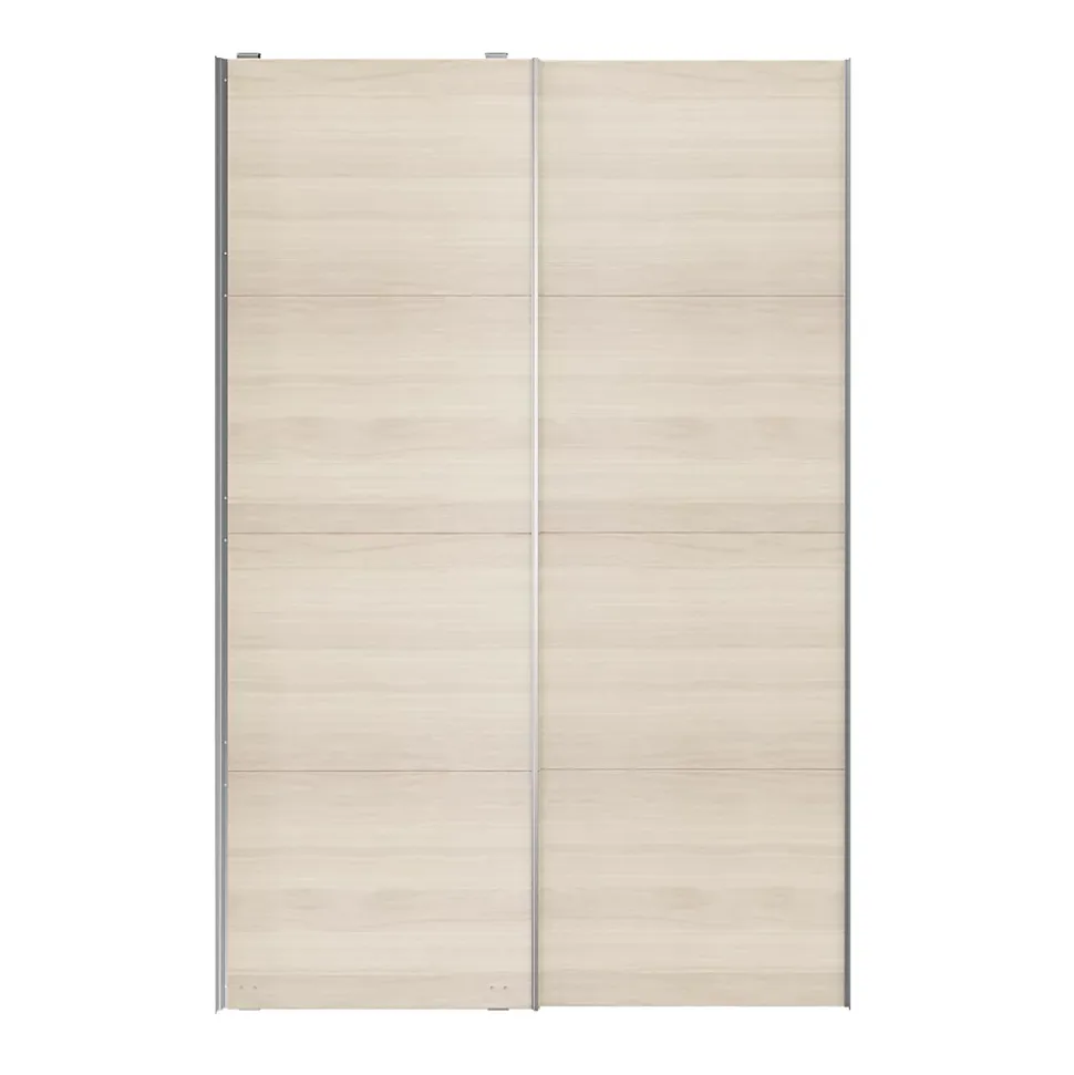 Portes de placard coulissantes 2 vantaux panneaux effet chêne GoodHome Atomia H. 225 x L. 150 x ép. 5,5 cm