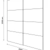 Portes de placard coulissantes 2 vantaux panneaux effet chêne et chêne grisé GoodHome Atomia H. 225 x L. 200 x ép. 5,5 cm
