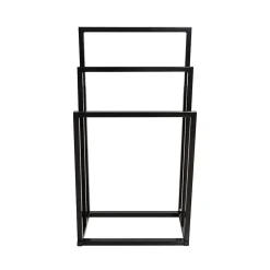 Porte-serviettes sur pied 3 niveaux pour salle de bain et extérieur, étendoir à serviettes de piscine grand format