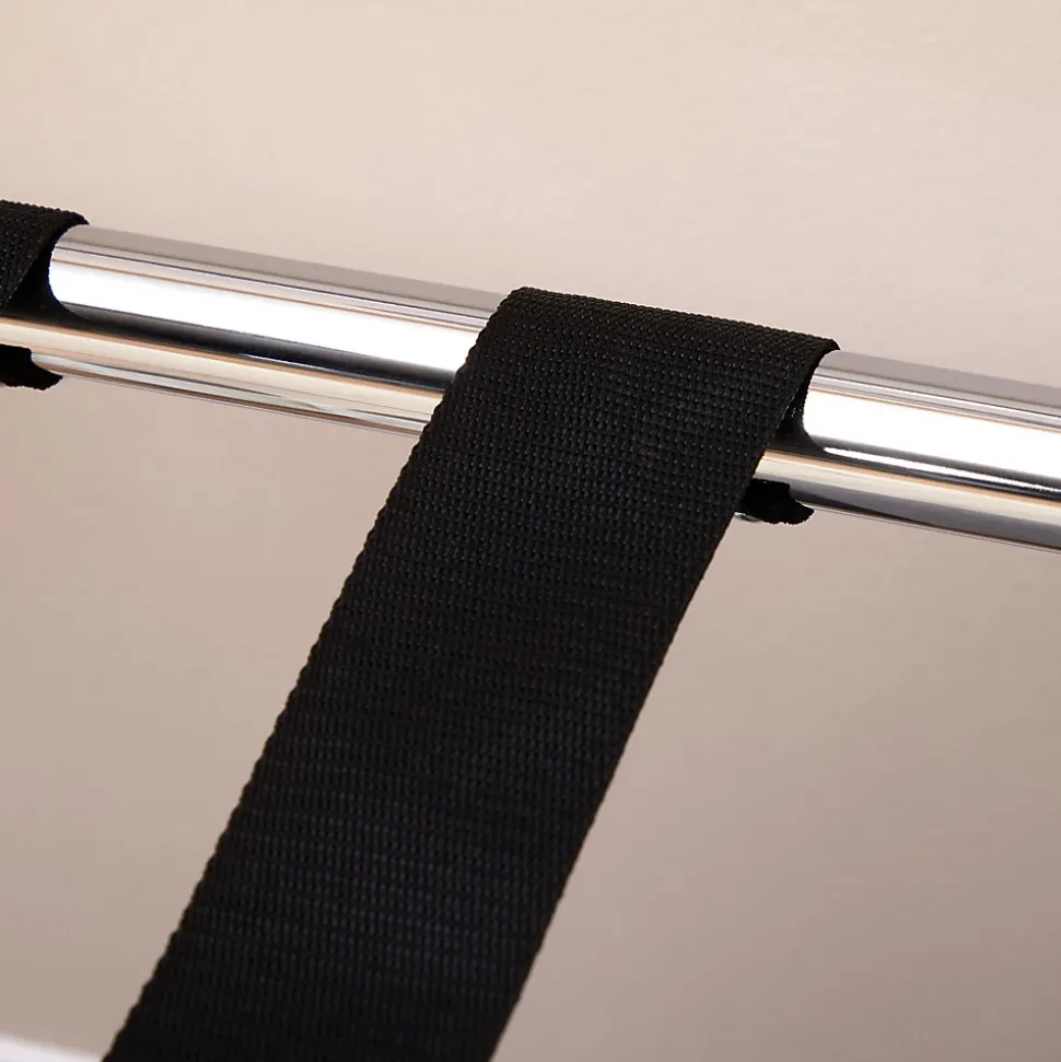 Porte-valise VALISE, structure pliable en métal chromé