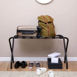 Porte-valise VOYAGE, structure pliable en métal noir