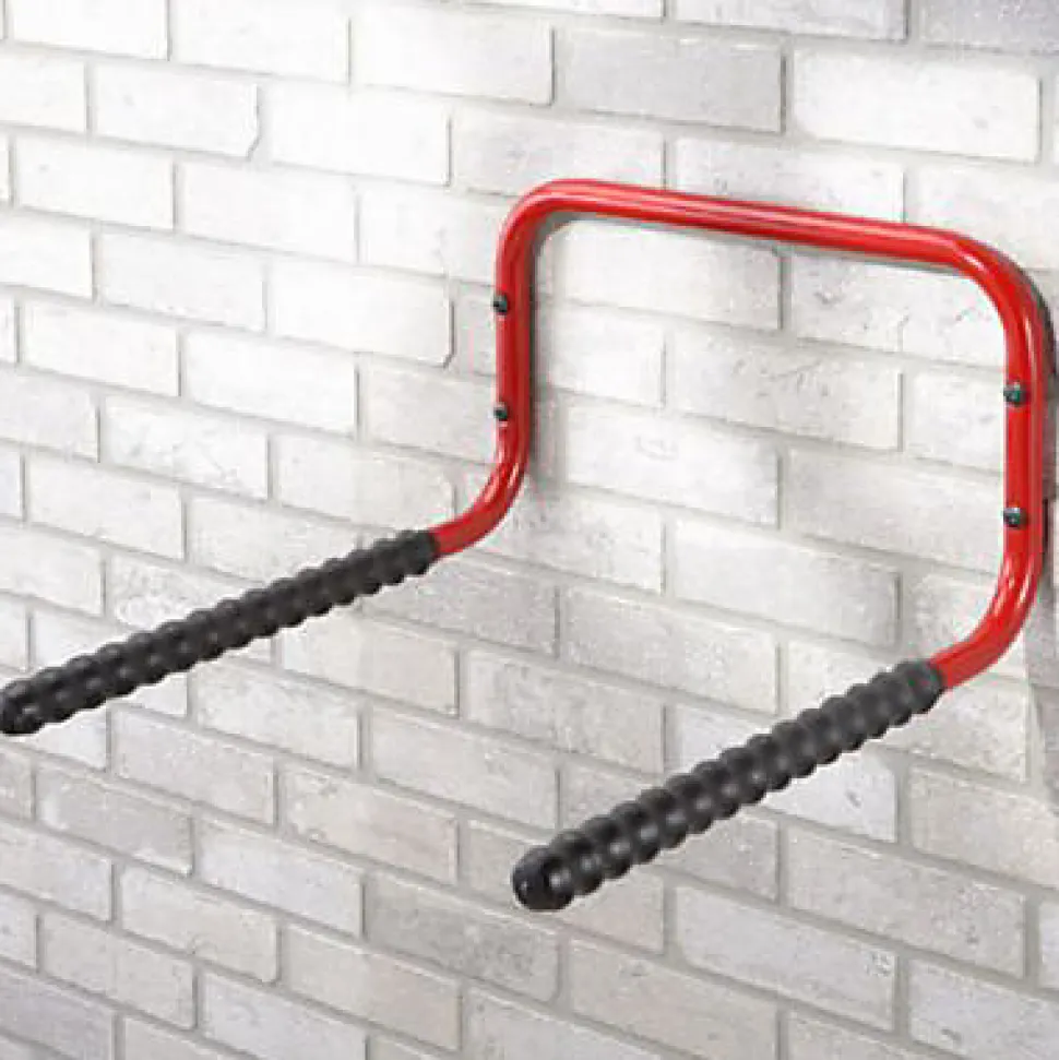 Porte-vélos pour le garage coloris rouge Mottez fixation murale capacité 2 vélos