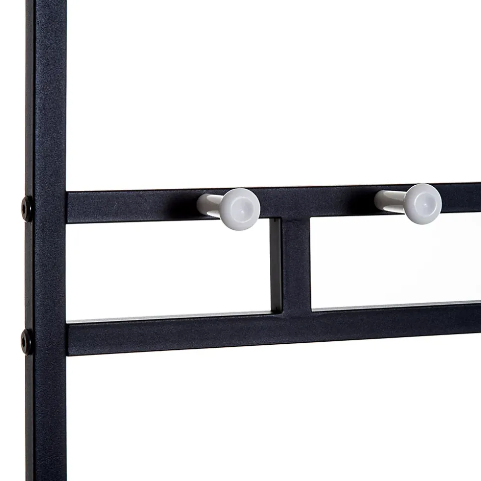 Porte-vêtements Avec Banc Et Range-chaussures - Métal - 72.5x35x180 Cm - Entrée