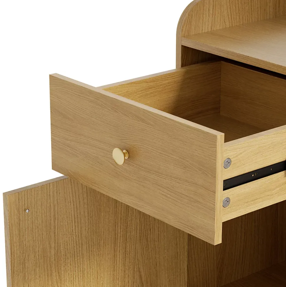 Porte-vêtements D'entrée Avec Miroir - Rangement Chaussures Et Manteaux - Bois 105 Cm