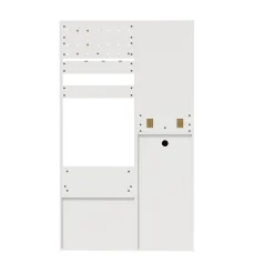 Porte-vêtements D'entrée Avec Miroir - Rangement Chaussures Et Manteaux - Blanc 105 Cm
