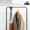 Porte-vêtements Mobile Sur Roulettes - Porte Jusqu'à 16 Kg - Acier Noir - Range-chaussures