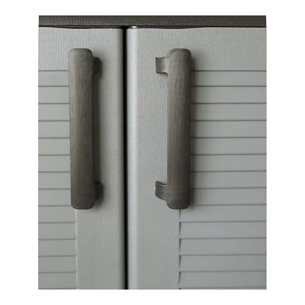 Poubelle de Tri Selectif 3 Conteneurs Recyclage Déchets Intérieur Extérieur 68 x 37 x 90cm 2 Portes INTEC