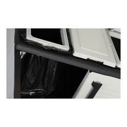 Poubelle de Tri Selectif 3 Conteneurs Recyclage Déchets Intérieur Extérieur 68 x 37 x 90cm 2 Portes INTEC