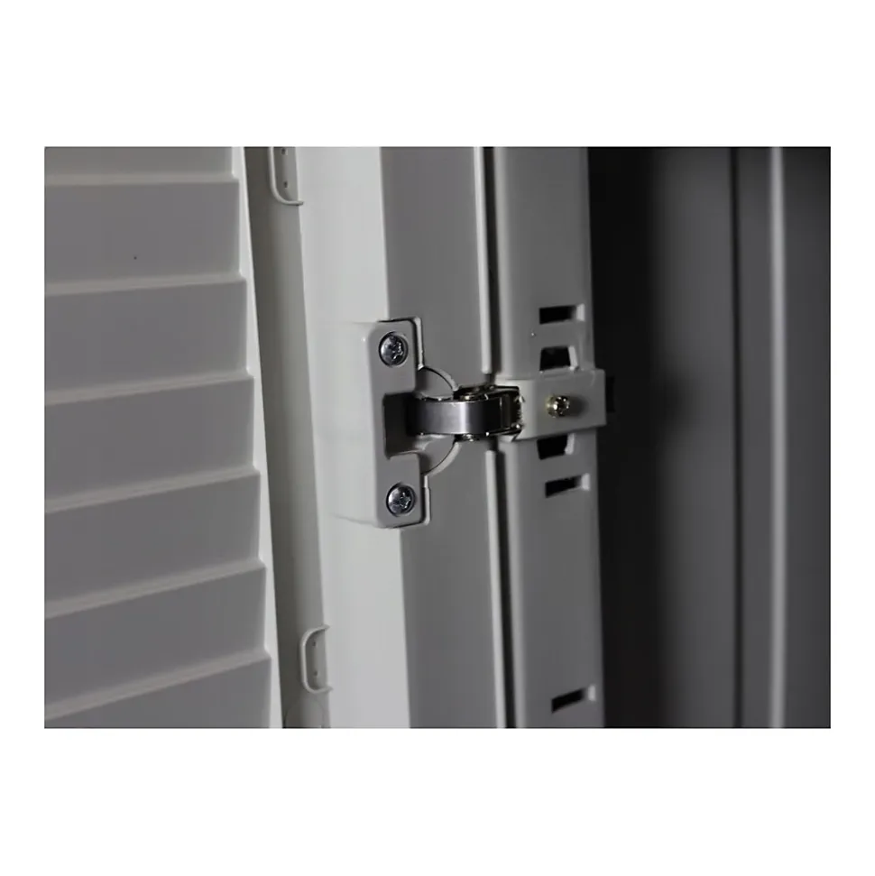 Poubelle de Tri Selectif 3 Conteneurs Recyclage Déchets Intérieur Extérieur 68 x 37 x 90cm 2 Portes INTEC