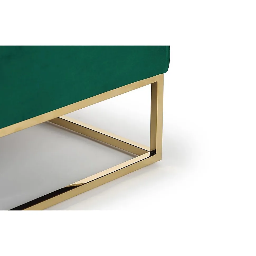Pouf Carré en Velours "Lakota" 90cm Vert