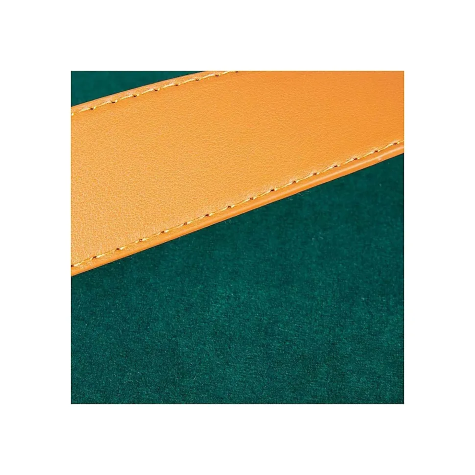 Pouf Coffre en Velours à Sangle "Yola" 45cm Vert