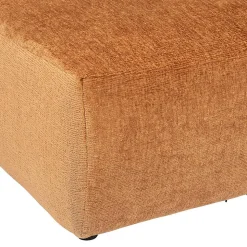 Pouf Mavuno en velours 87x93cm gris - Atmosphera