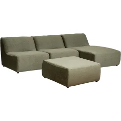 Pouf Mavuno en velours 87x93cm vert cèdre - Atmosphera