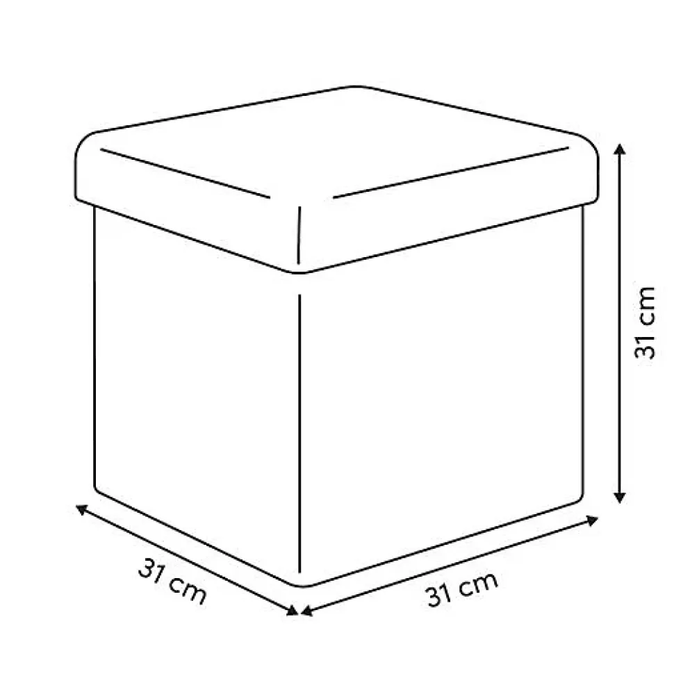 Pouf Mix'n Modul 31x31cm beige - Beige- 5five