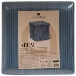 Pouf pliant Arum bleu encre 38x38cm - Atmosphera