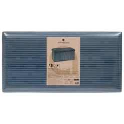 Pouf pliant Arum bleu encre 76x38cm - Atmosphera
