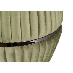 Pouf Rond Design "Doric" 53cm Vert & Gris