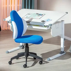 PREZI - Fauteuil Pivotant Bleu pour Enfant