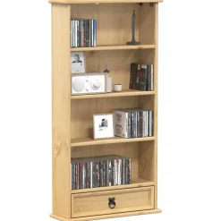 Prolenta Premium - Armoire à CD Corona 52x17,5x103 cm bois de pin massif