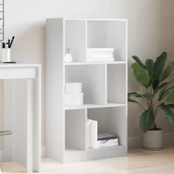 Prolenta Premium - Bibliothèque blanc 57x28,5x107,5 cm bois d'ingénierie