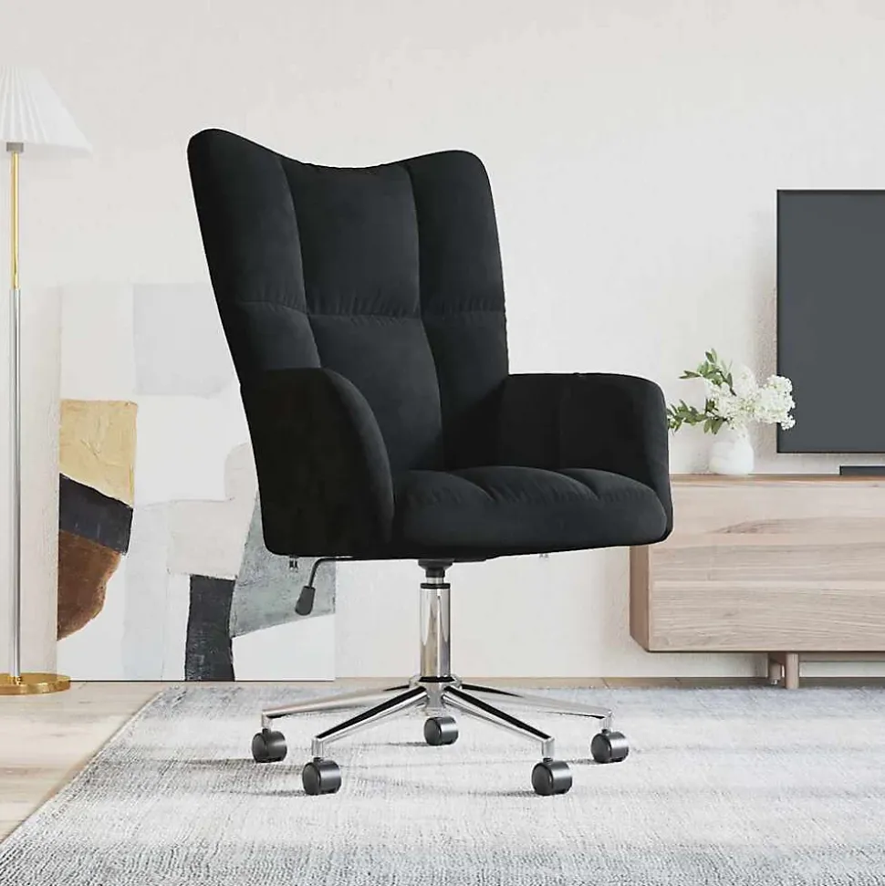 Prolenta Premium - Chaise de relaxation Noir Velours