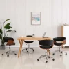 Prolenta Premium - Chaises pivotantes à manger lot de 4 Noir Similicuir