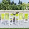 Prolenta Premium - Coussins de chaise de jardin à dossier bas lot de 6 vert vif