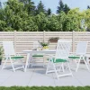 Prolenta Premium - Coussins de chaise jardin lot de 4 vert 50x50x3 cm tissu oxford