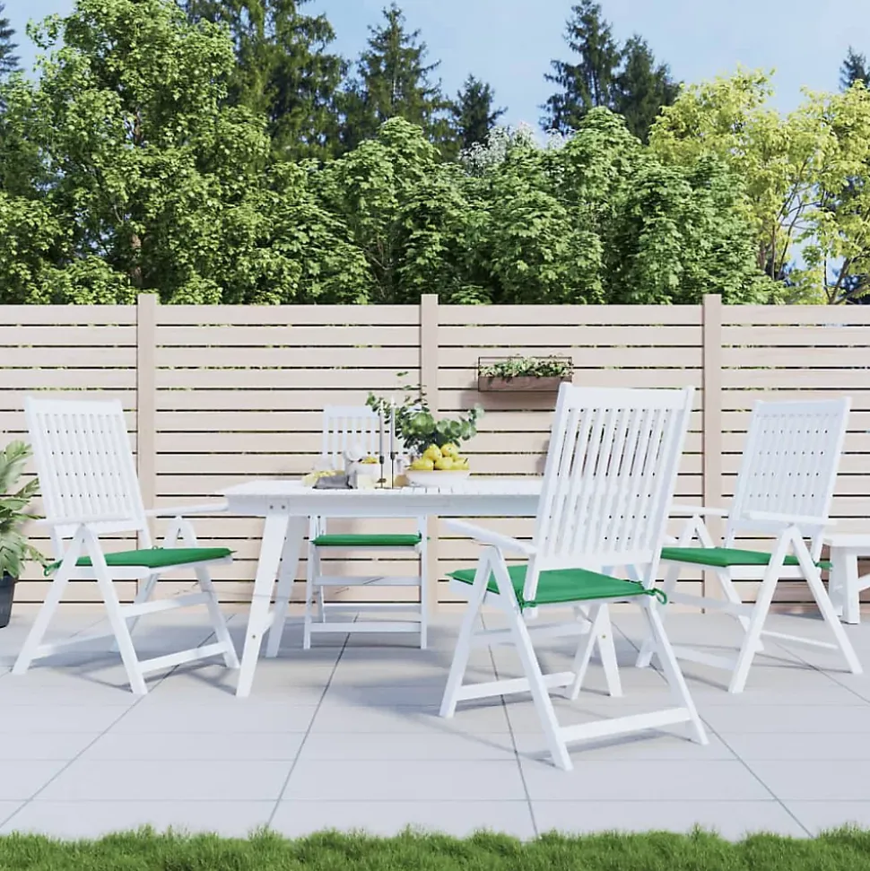 Prolenta Premium - Coussins de chaise jardin lot de 4 vert 50x50x3 cm tissu oxford