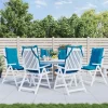 Prolenta Premium - Coussins de chaise à dossier haut lot de 6 bleu clair