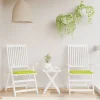 Prolenta Premium - Coussins de chaise de jardin lot de 2 vert vif 50x50x3 cm