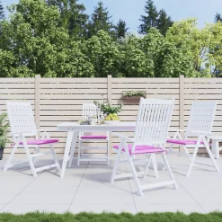 Prolenta Premium - Coussins de chaise de jardin lot de 4 rose 40x40x3 cm