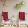 Prolenta Premium - Coussins de chaise à dossier haut lot de 2 rouge bordeaux