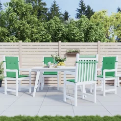 Prolenta Premium - Coussins de chaise de jardin à dossier bas lot de 4 vert