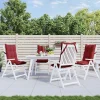 Prolenta Premium - Coussins de chaise à dossier haut lot de 4 rouge bordeaux