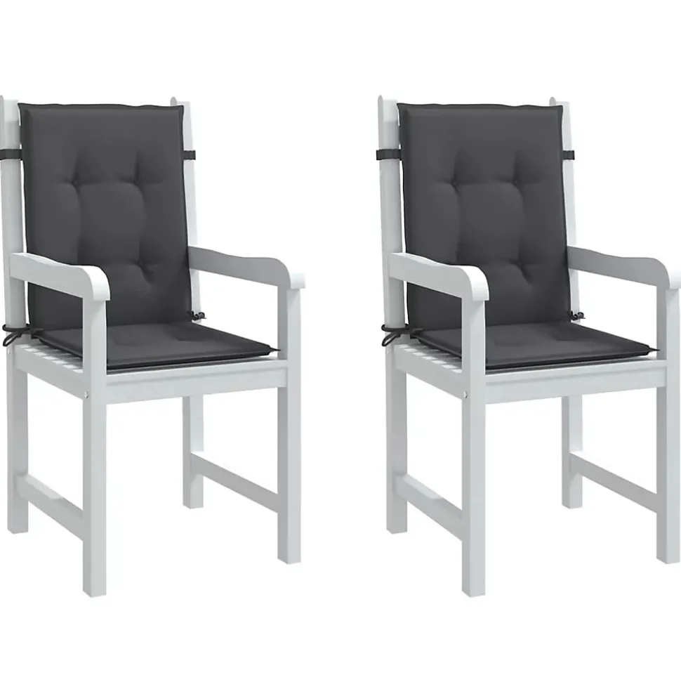Prolenta Premium - Coussins de chaise à dossier bas lot de 2 anthracite mélangé
