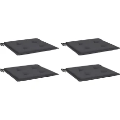 Prolenta Premium - Coussins de chaise de jardin lot de 4 anthracite 40x40x3 cm