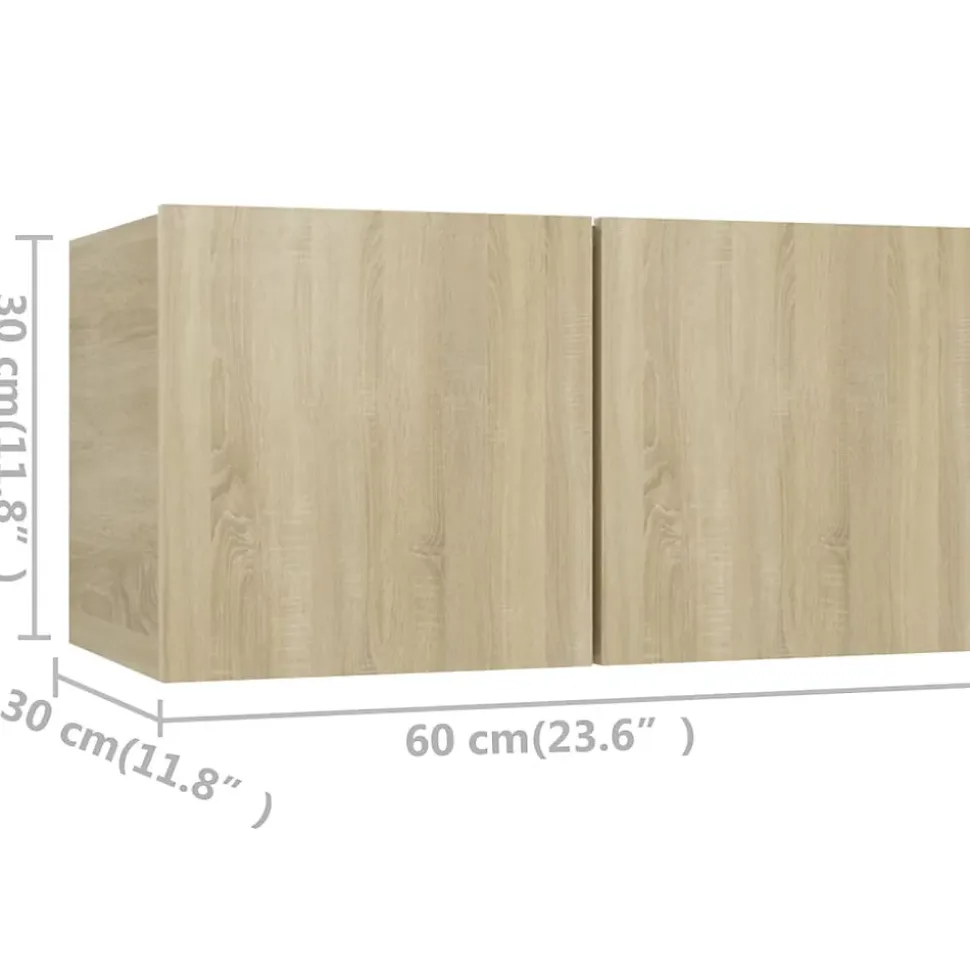 Prolenta Premium - Ensemble de meubles TV 3 pcs Chêne sonoma Bois d'ingénierie