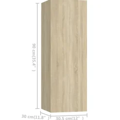 Prolenta Premium - Ensemble de meubles TV 3 pcs Chêne sonoma Bois d'ingénierie