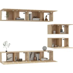 Prolenta Premium - Ensemble de meubles TV 6 pcs Chêne sonoma Bois d'ingénierie