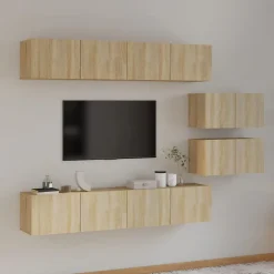 Prolenta Premium - Ensemble de meubles TV 6 pcs Chêne sonoma Bois d'ingénierie