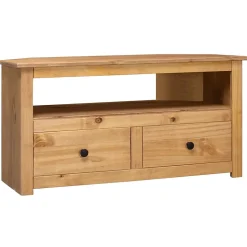 Prolenta Premium - Meuble TV d'angle 93x49x49 cm Pin solide Assortiment Panama