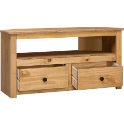 Prolenta Premium - Meuble TV d'angle 93x49x49 cm Pin solide Assortiment Panama