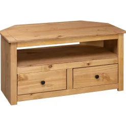 Prolenta Premium - Meuble TV d'angle 93x49x49 cm Pin solide Assortiment Panama