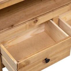 Prolenta Premium - Meuble TV d'angle 93x49x49 cm Pin solide Assortiment Panama