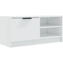 Prolenta Premium - Meuble TV Blanc brillant 80x35x36,5 cm Bois d'ingénierie
