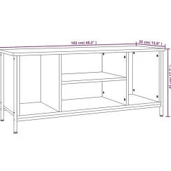 Prolenta Premium - Meuble TV chêne sonoma 102x35x45 cm bois d'ingénierie