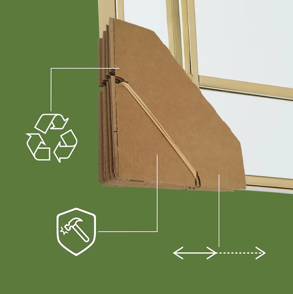Protection d'angles extensibles en carton 12 x 12 cm