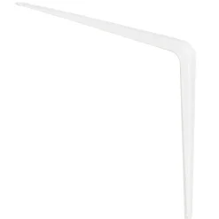 Équerre emboutie en acier blanc H. 40 x L. 35 cm