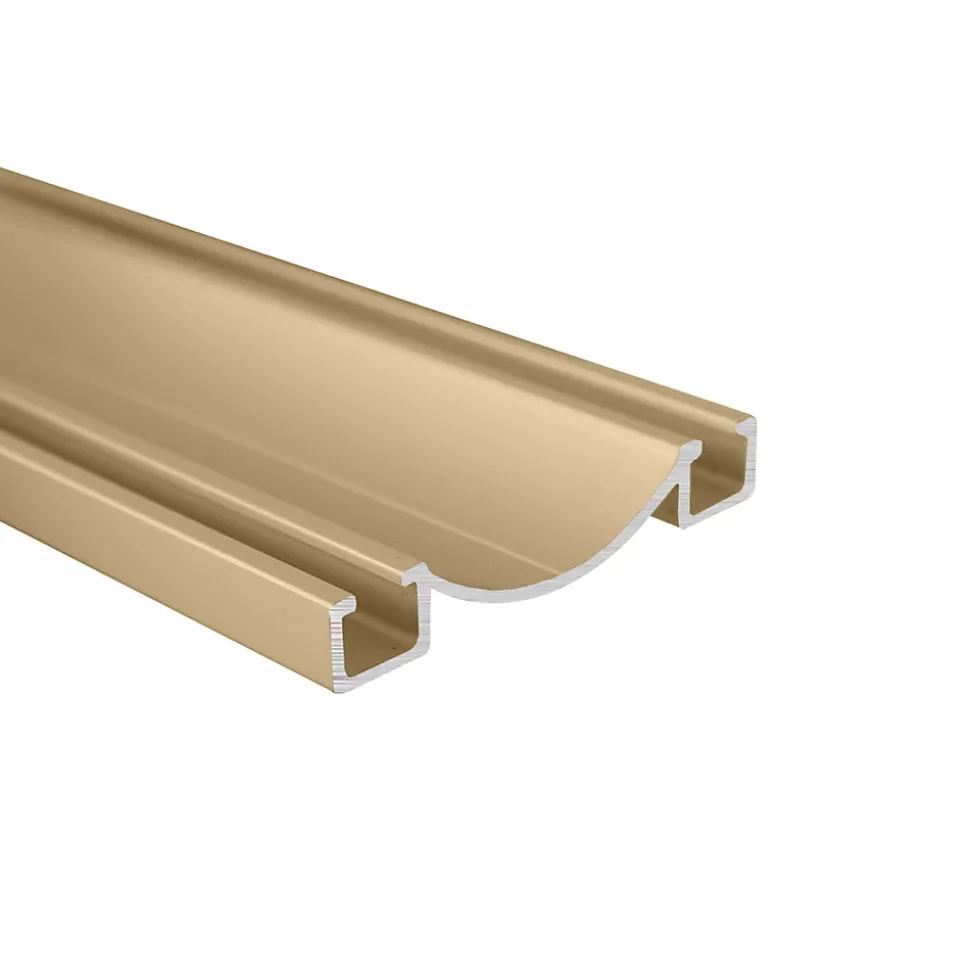 Rail bas alu pour placard coulissant - 2000mm - Taupe beige